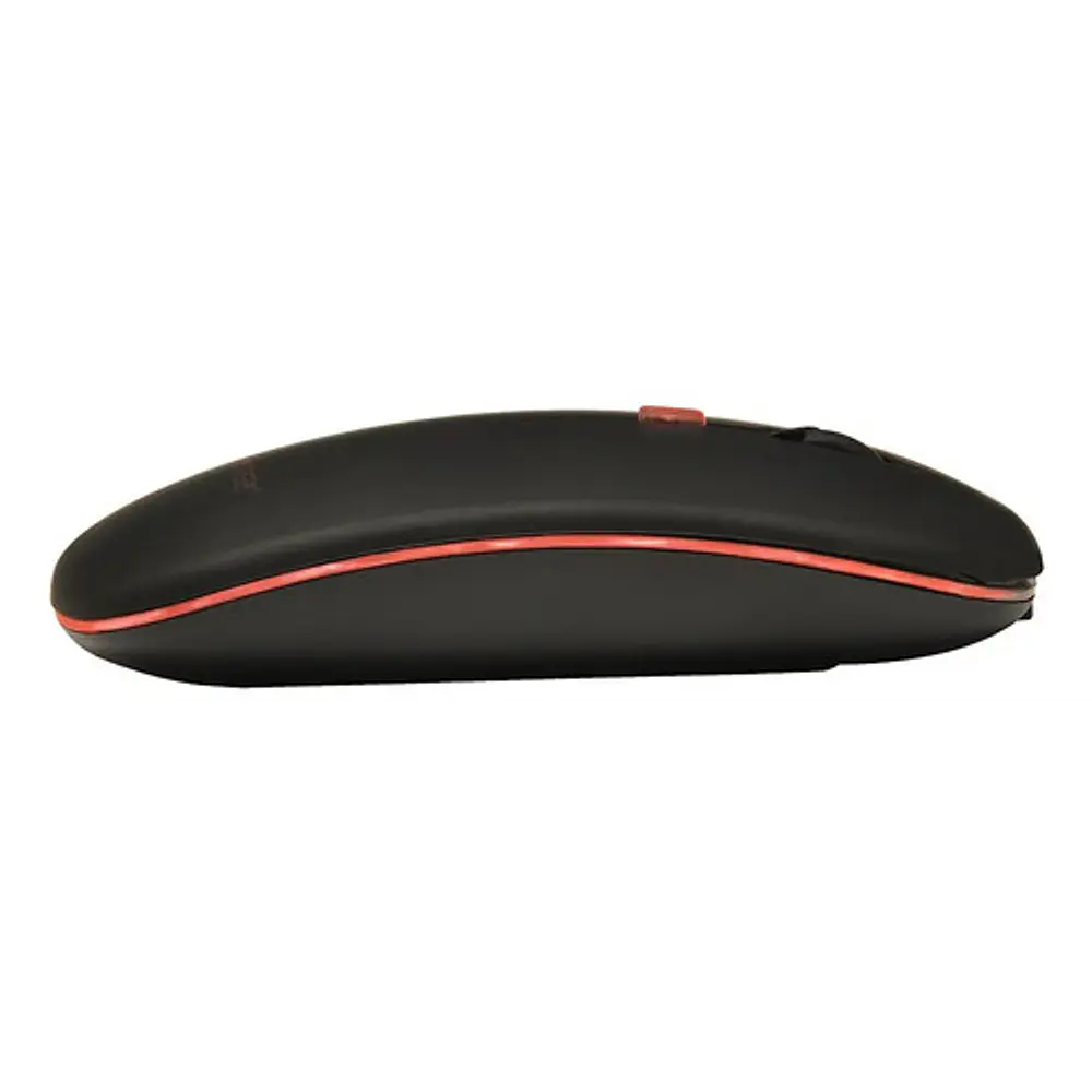 Mouse Inalámbrico Recargable Tecmaster Negro Bluetooth 1600 Dpi