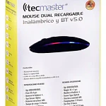 Mouse Inalámbrico Recargable Tecmaster Negro Bluetooth 1600 Dpi