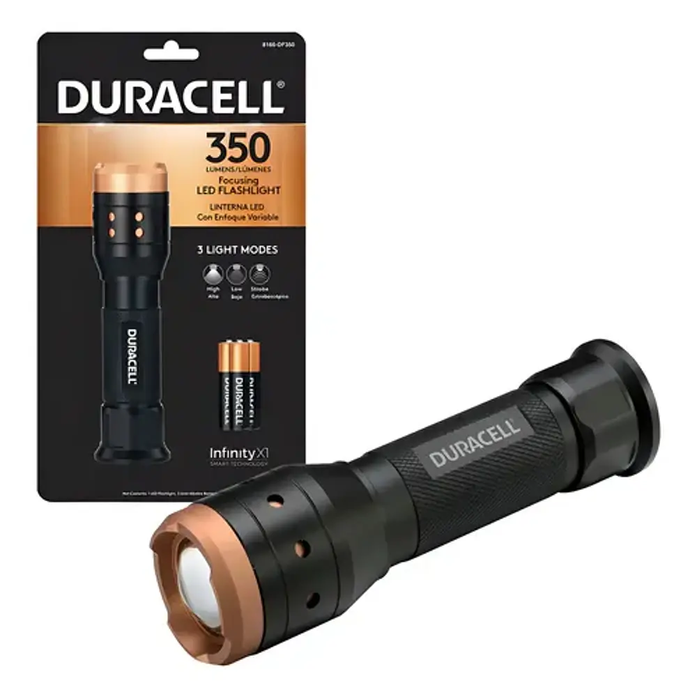 Linterna Duracell Focusing Infinity X1 De 350 Lumenes Negro Duracell