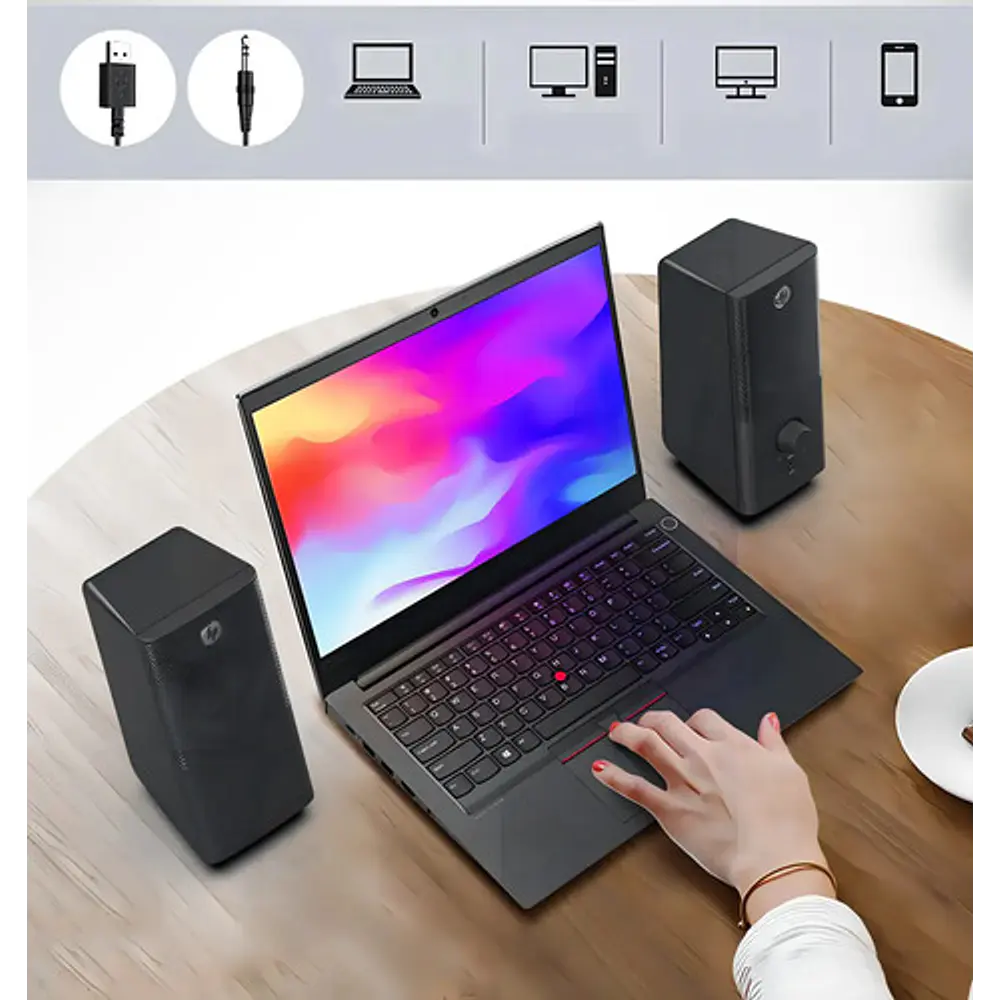 Parlante multimedia Escritorio Dhs-2101 negro HP