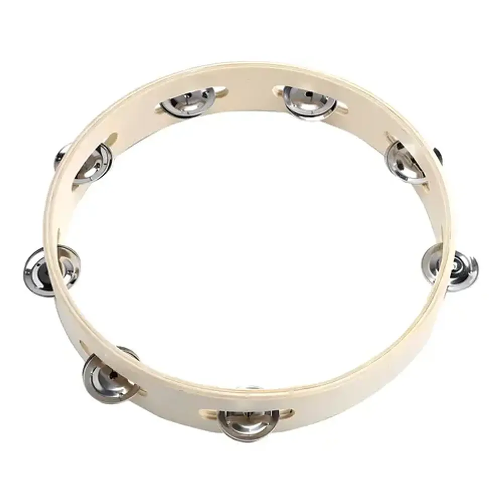 Pandero 10” Madera Sonajas 6 Chapas Hendrix 
