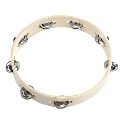 Pandero 10” Madera Sonajas 6 Chapas Hendrix 