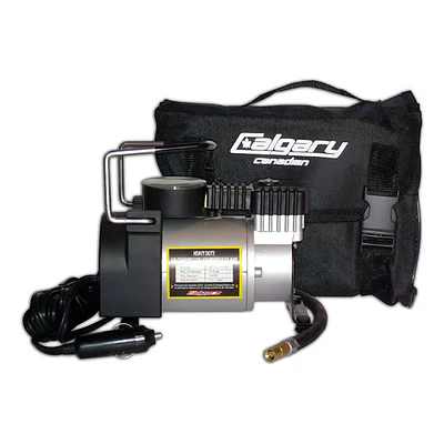 Compresor De Aire Mini Eléctrico Portátil Calgary Hd-023 Plateado/negro