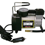 Compresor De Aire Mini Eléctrico Portátil Calgary Hd-023 Plateado/negro