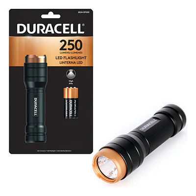 Linterna Aluminio 250 Lumens 3AAA  Negro Duracell