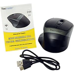 Mouse Inalámbrico Bluetooth Recargable Negro Tecmaster
