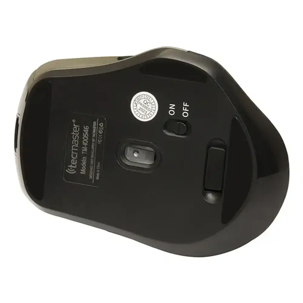 Mouse Inalámbrico Bluetooth Recargable Negro Tecmaster