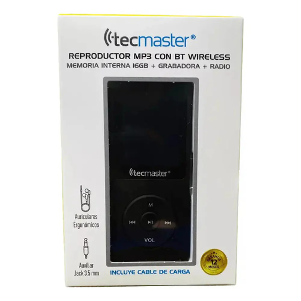 Reproductor Mp3 Bluetooth 16gb Tm-300523 