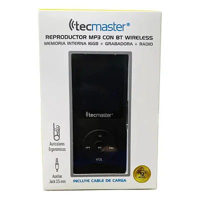 Reproductor Mp3 Bluetooth 16gb Tm-300523 