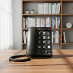 Teléfono de Sobremesa Números Grandes 170bk Negro Philco