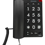 Teléfono de Sobremesa Números Grandes 170bk Negro Philco