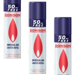 Pack 3 unidades Gas Butano Ronson 300ml Ultrarefinado