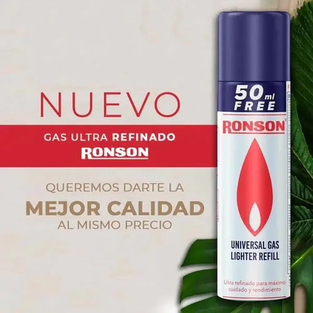 Pack 3 unidades Gas Butano Ronson 300ml Ultrarefinado