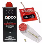 Kit Zippo Bencina Encendedor 125ml + 1 Mecha + 6 Piedras