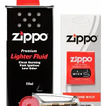 Kit Zippo Bencina Encendedor 125ml + 1 Mecha + 6 Piedras