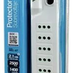 Protector Sobrevoltaje 1400 joules 2.1 metros Blanco Mlab