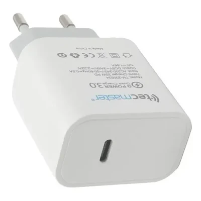 Cargador Usb C Con Type C 20w Certificación Sec Blanco
