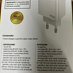 Cargador doble Puerto Tipo C y Usb 45W Rápido Gan