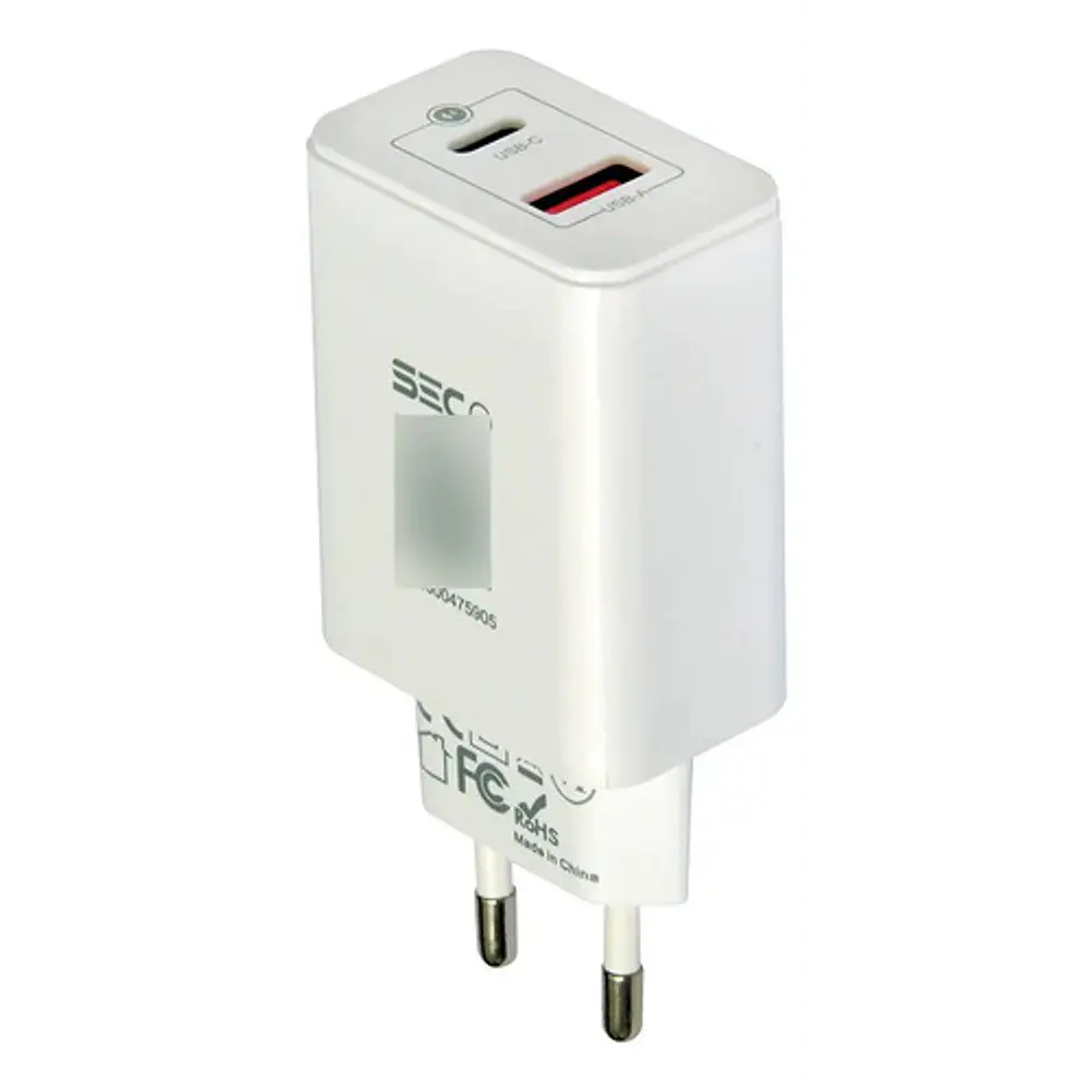 Cargador doble Puerto Tipo C y Usb 45W Rápido Gan