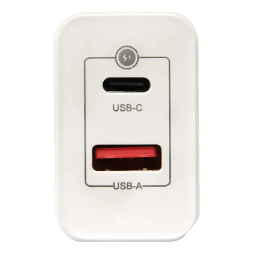 Cargador doble Puerto Tipo C y Usb 45W Rápido Gan