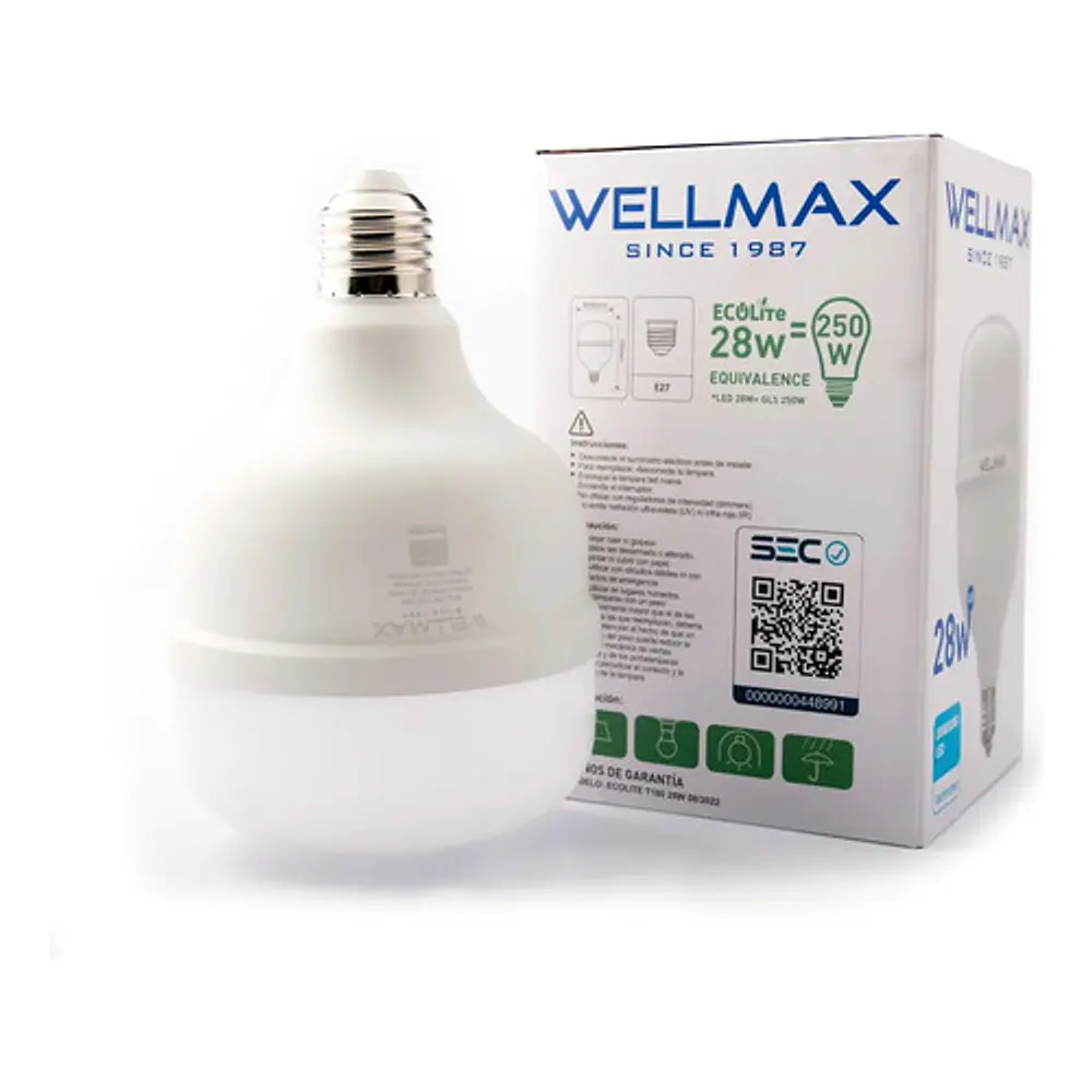 Ampolleta Led 28w Wellmax Blanco Frio 