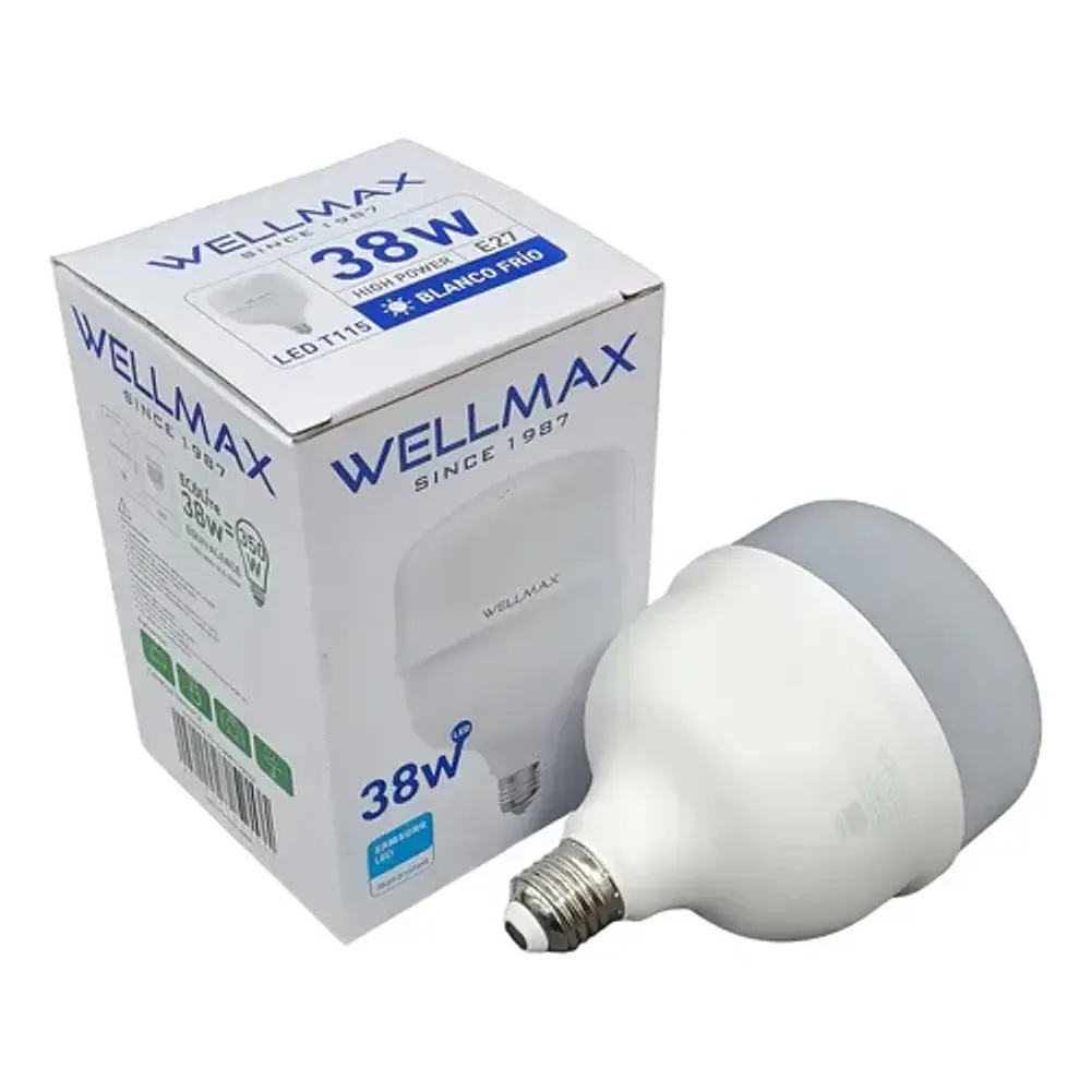Ampolleta Led 38w Wellmax Blanco Frio 