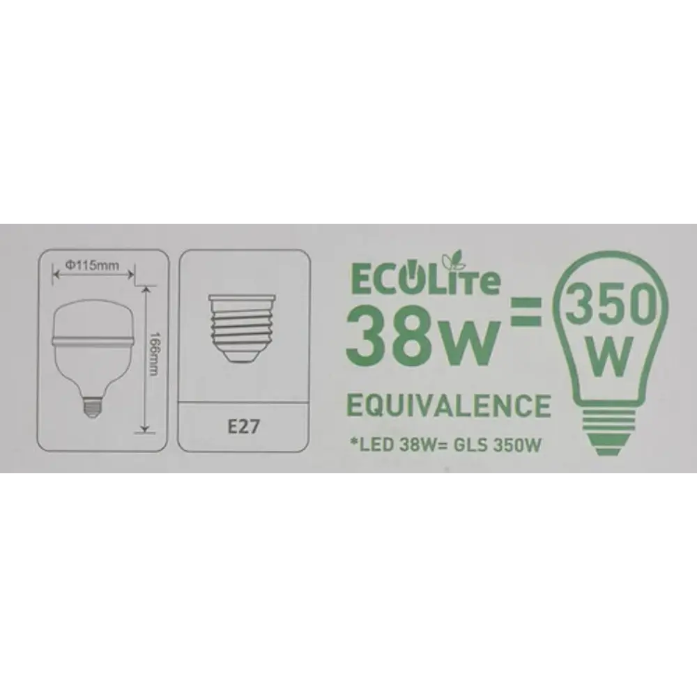 Ampolleta Led 38w Wellmax Blanco Frio 