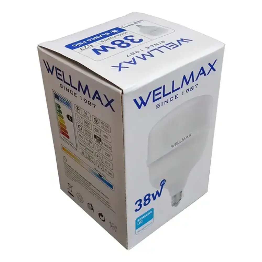 Ampolleta Led 38w Wellmax Blanco Frio 