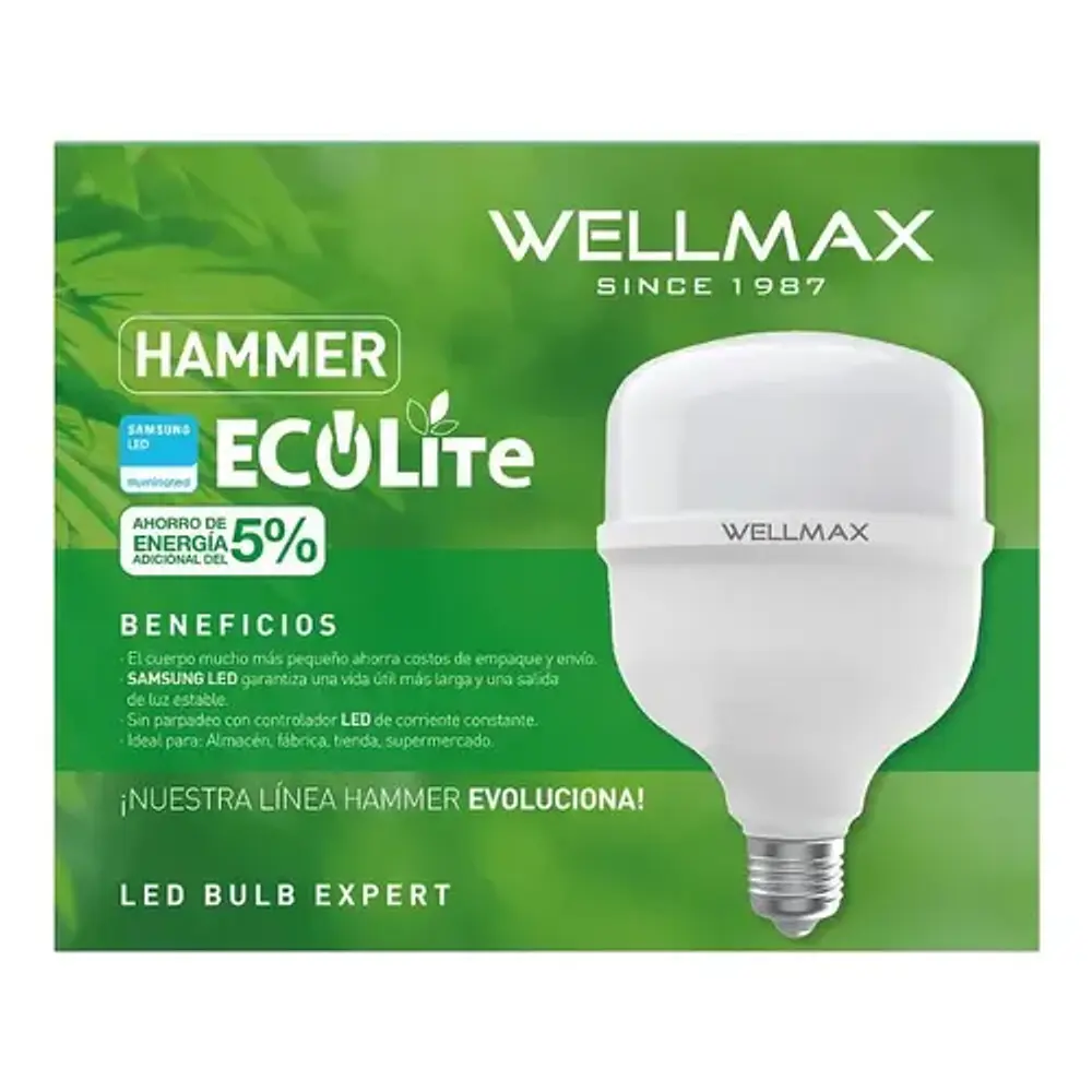 Ampolleta Led 48w Wellmax Blanco Frio 