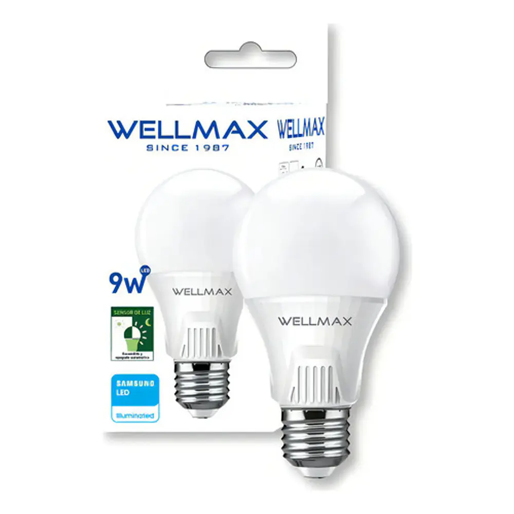 Ampolleta Led 9w E27 Luz Fría Con Sensor Crepuscular Blanco Frío