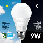 Ampolleta Led 9w E27 Luz Fría Con Sensor Crepuscular Blanco Frío