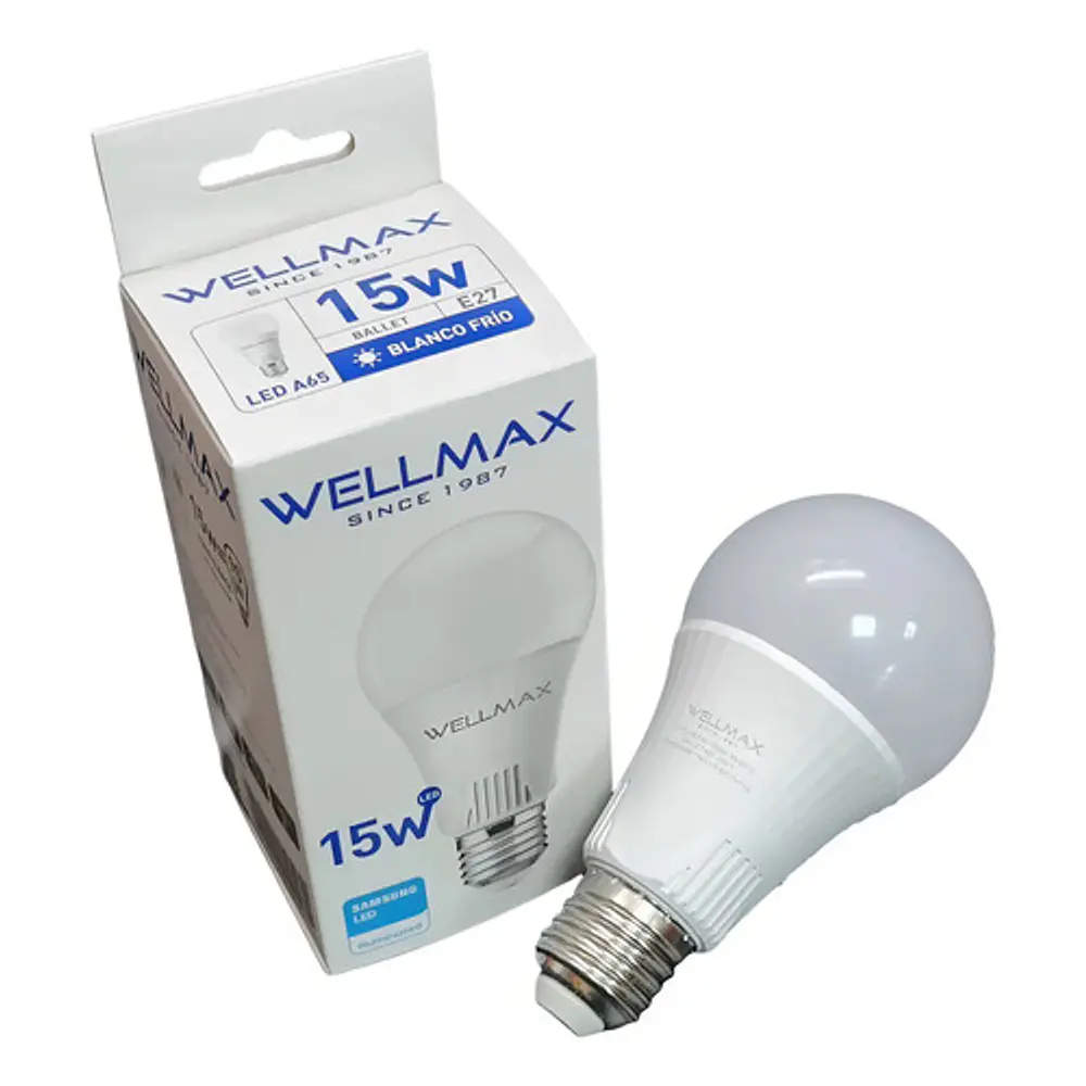 Ampolleta Led 15w E27 Blanco Frío 1350 Lúmenes Alta Luminosidad