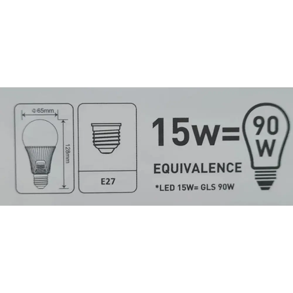 Ampolleta Led 15w E27 Blanco Frío 1350 Lúmenes Alta Luminosidad