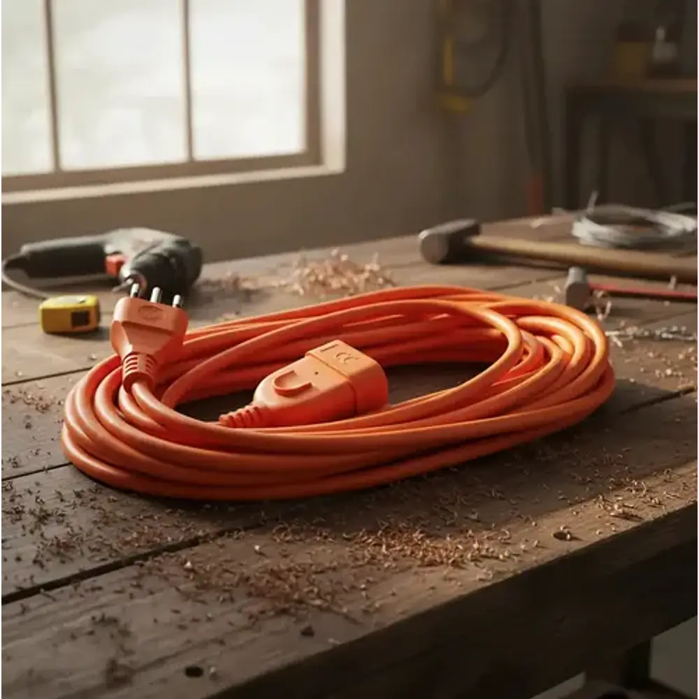 Extensión Eléctrica Macrotel 10 Metros 2500w Color Naranja