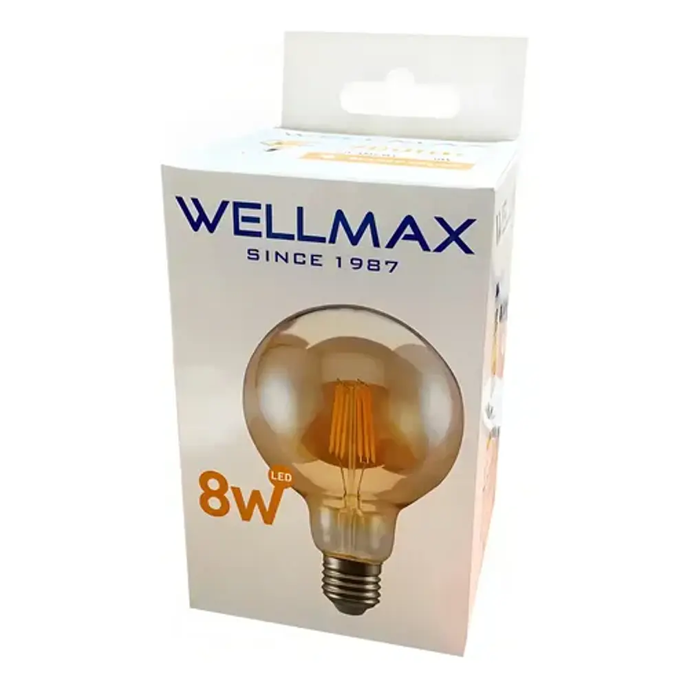 Ampolleta Led Vintage 8w E27 Luz Cálida 900lm Ámbar Blanco Cálido