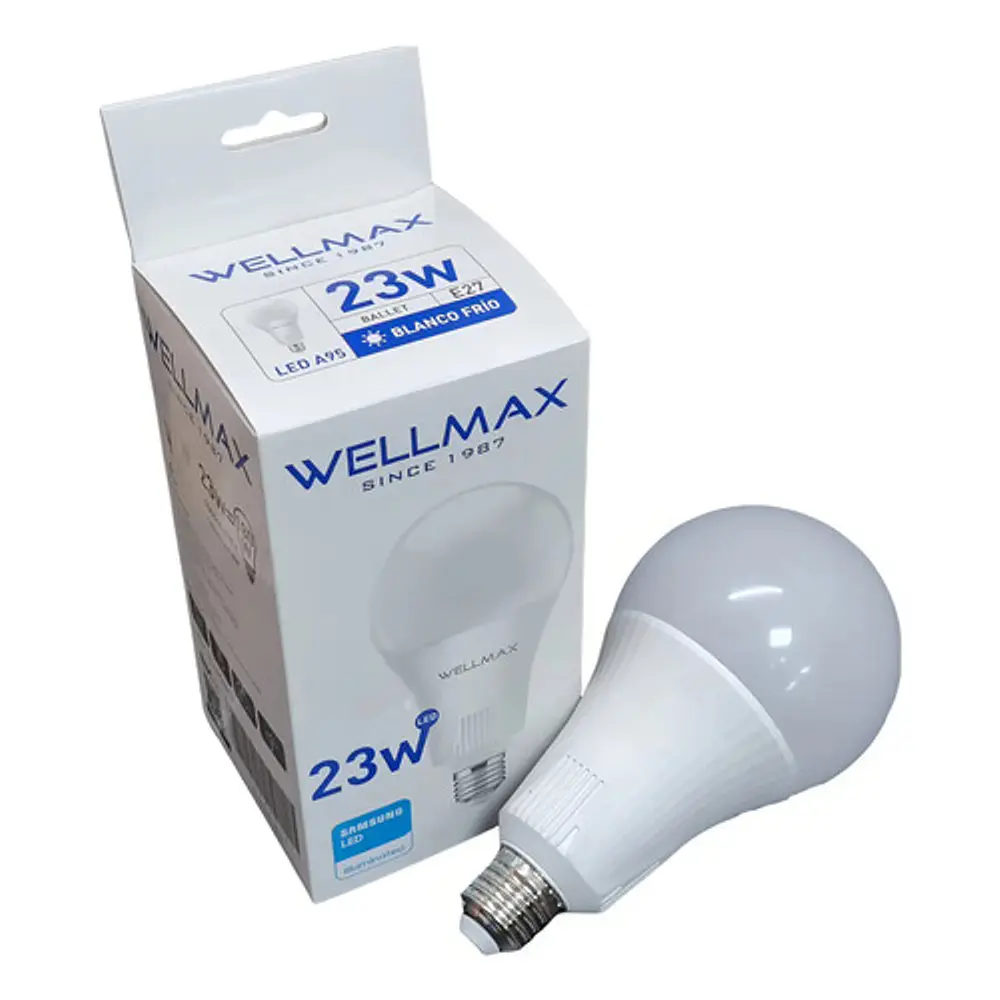 Ampolleta Led 23w E27 2000 Lumenes Blanco Frío Wellmax