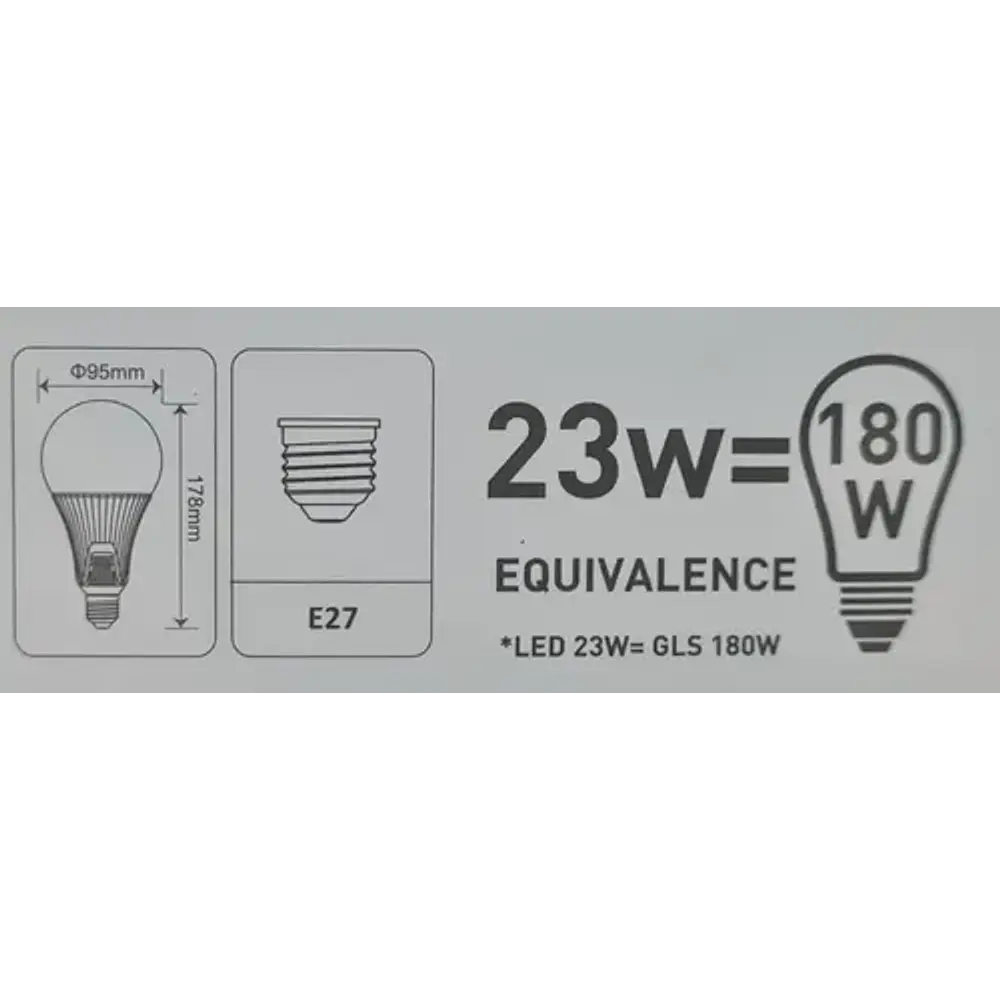 Ampolleta Led 23w E27 2000 Lumenes Blanco Frío Wellmax