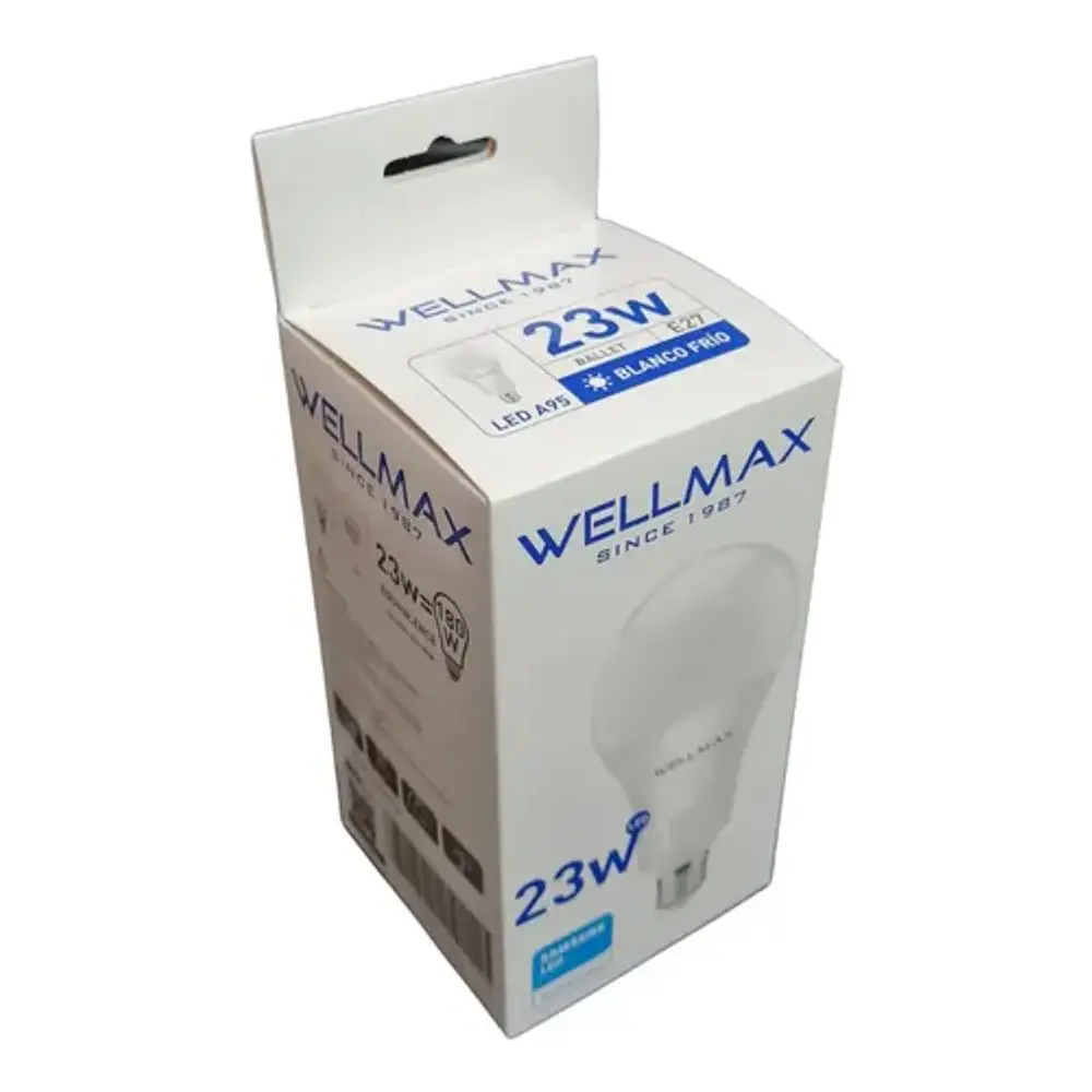 Ampolleta Led 23w E27 2000 Lumenes Blanco Frío Wellmax