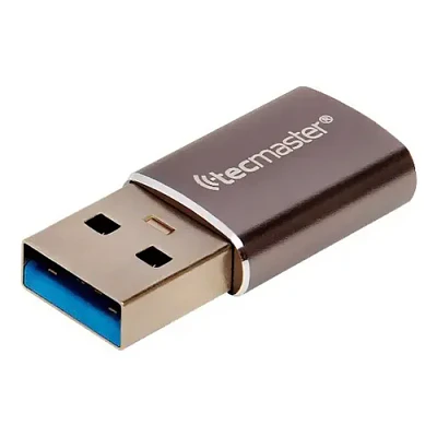 Adaptador Otg Usb 3.0 Tipo C Hembra A Usb-a Macho Plateado