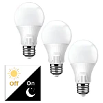 Pack 3 unidades Ampolletas Sensor Crepuscular Dia/noche 9w E27 Blanco Frío