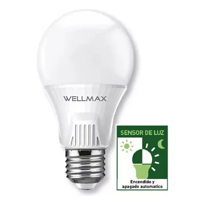 Pack 3 unidades Ampolletas Sensor Crepuscular Dia/noche 9w E27 Blanco Frío