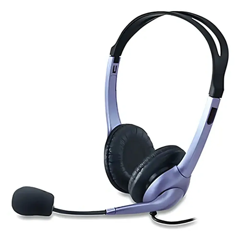 Auriculares Genius On-ear Con Micrófono Y Control De Volumen Azul Genius