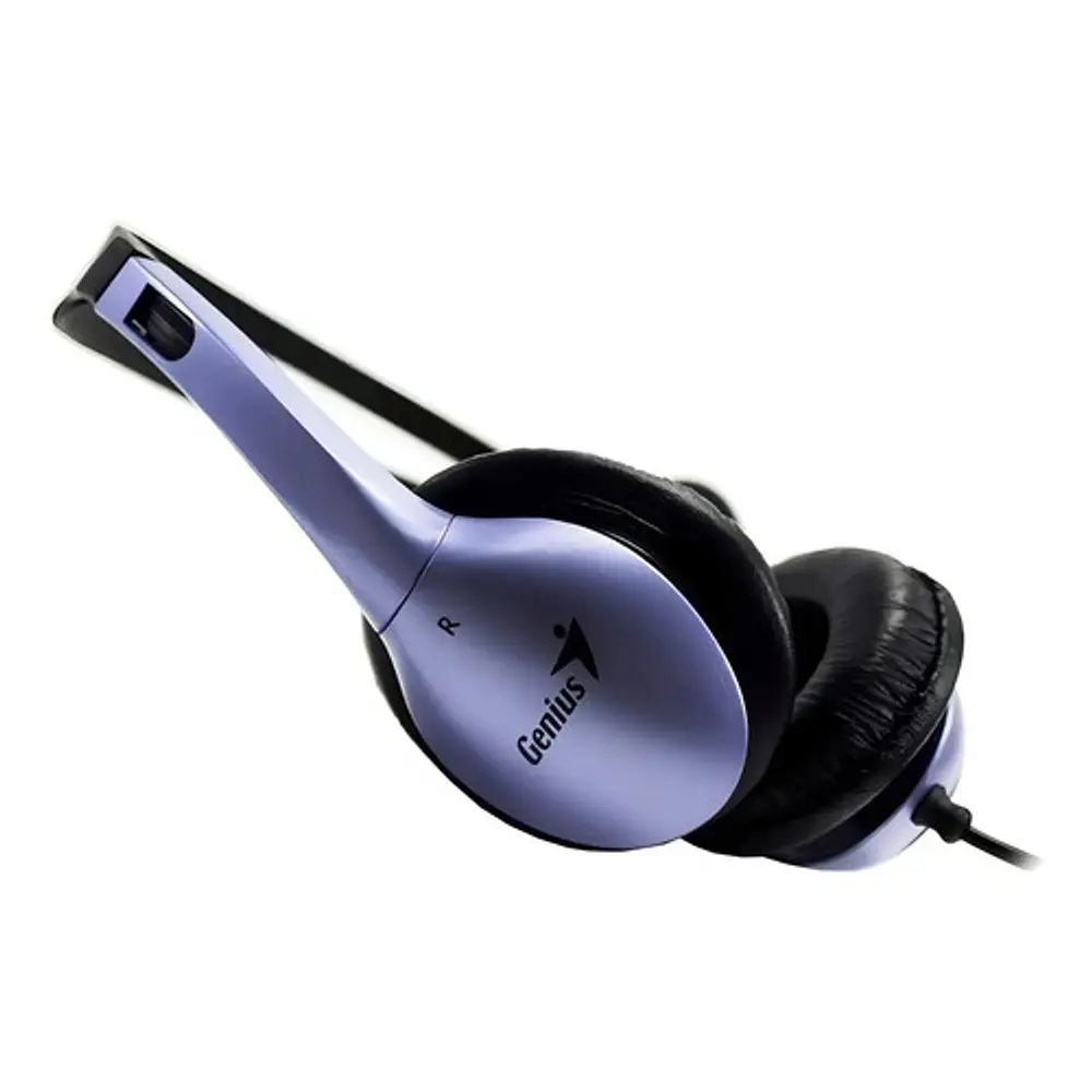Auriculares Genius On-ear Con Micrófono Y Control De Volumen Azul Genius