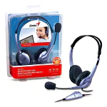 Auriculares Genius On-ear Con Micrófono Y Control De Volumen Azul Genius