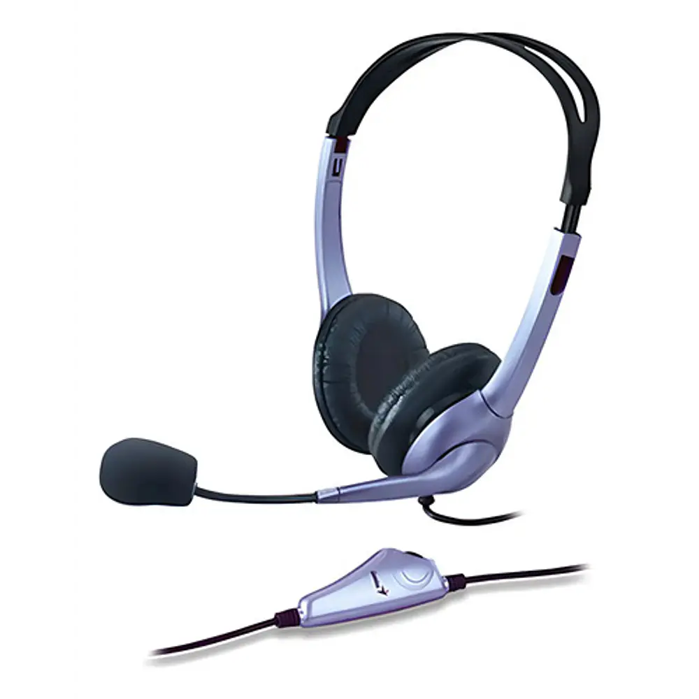 Auriculares Genius On-ear Con Micrófono Y Control De Volumen Azul Genius