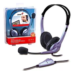 Auriculares Genius On-ear Con Micrófono Y Control De Volumen Azul Genius