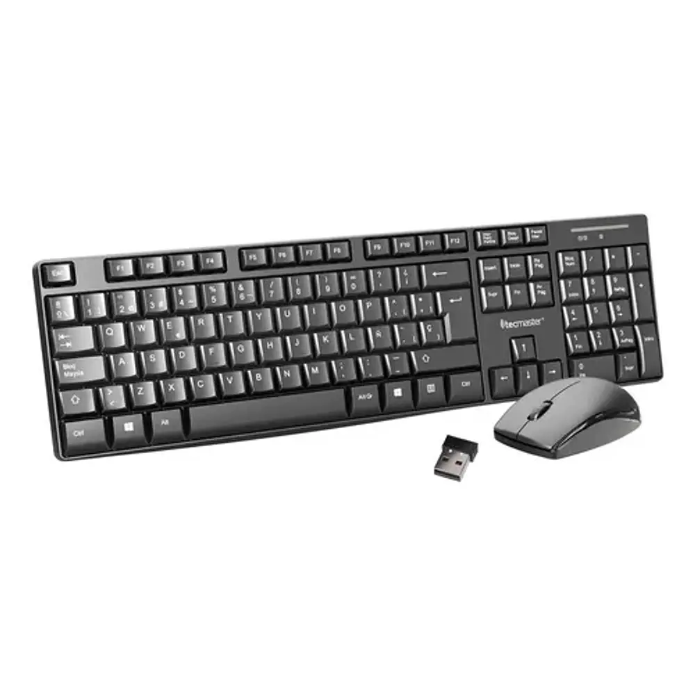 Kit Teclado y Mouse Inalambrico Multimedia TM-100512 Negro Tecmaster
