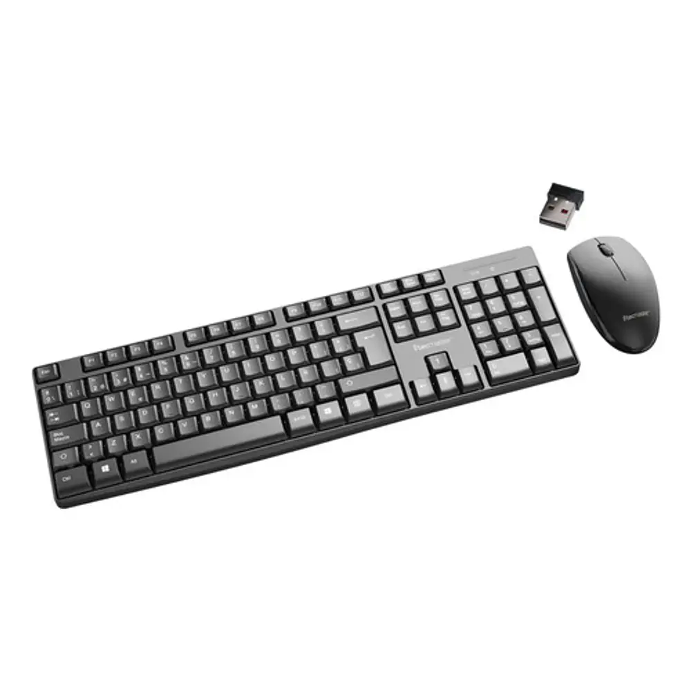 Kit Teclado y Mouse Inalambrico Multimedia TM-100512 Negro Tecmaster