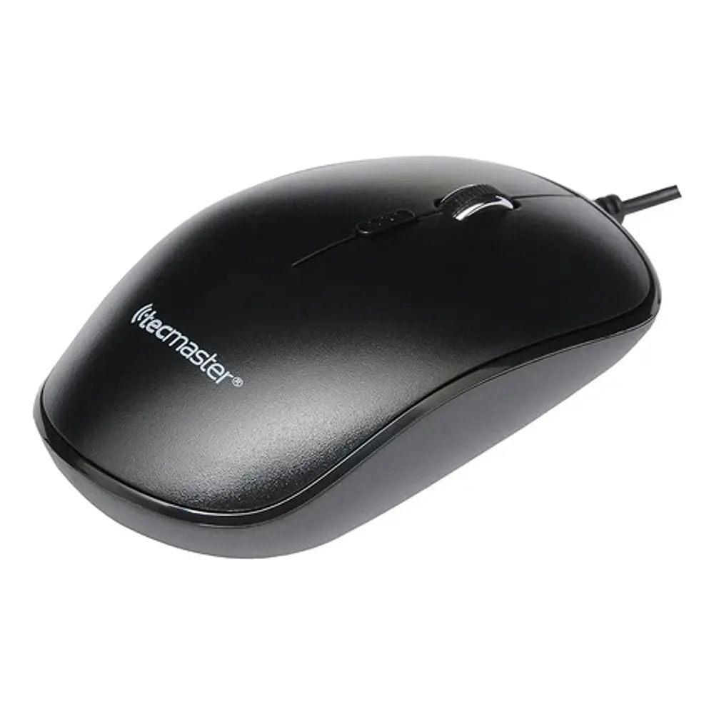 Tecmaster Mouse Alambrico 4 Botones Programable Negro