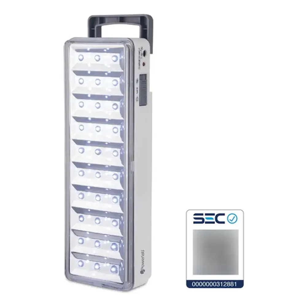 Lámpara de Emergencia LED Con Batería Recargable 30 LEDs  120LUM 5W 